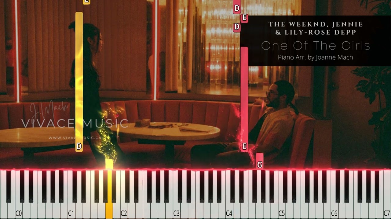 One Of The Girls - THE WEEKND, JENNIE & LILY-ROSE DEPP | Piano Cover by - Vivace Music | Easy Piano