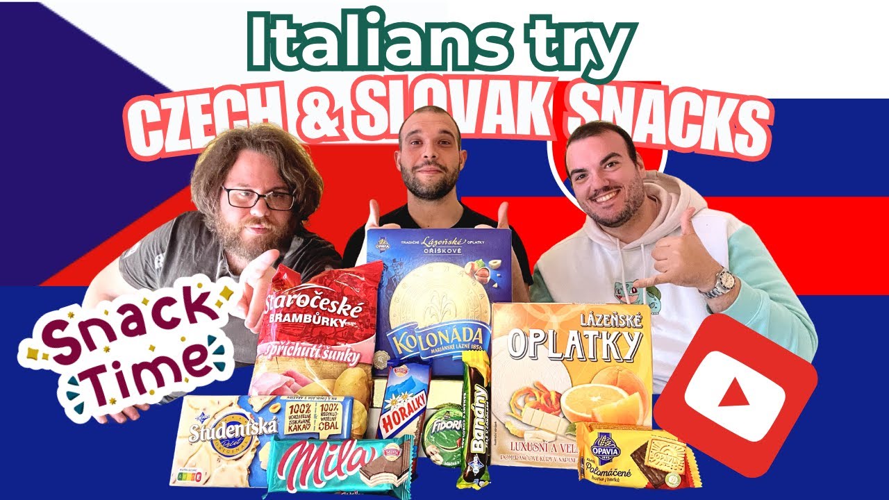 ITALIANS trying CZECH 🇨🇿 and SLOVAK 🇸🇰SNACKS (with subtitles)