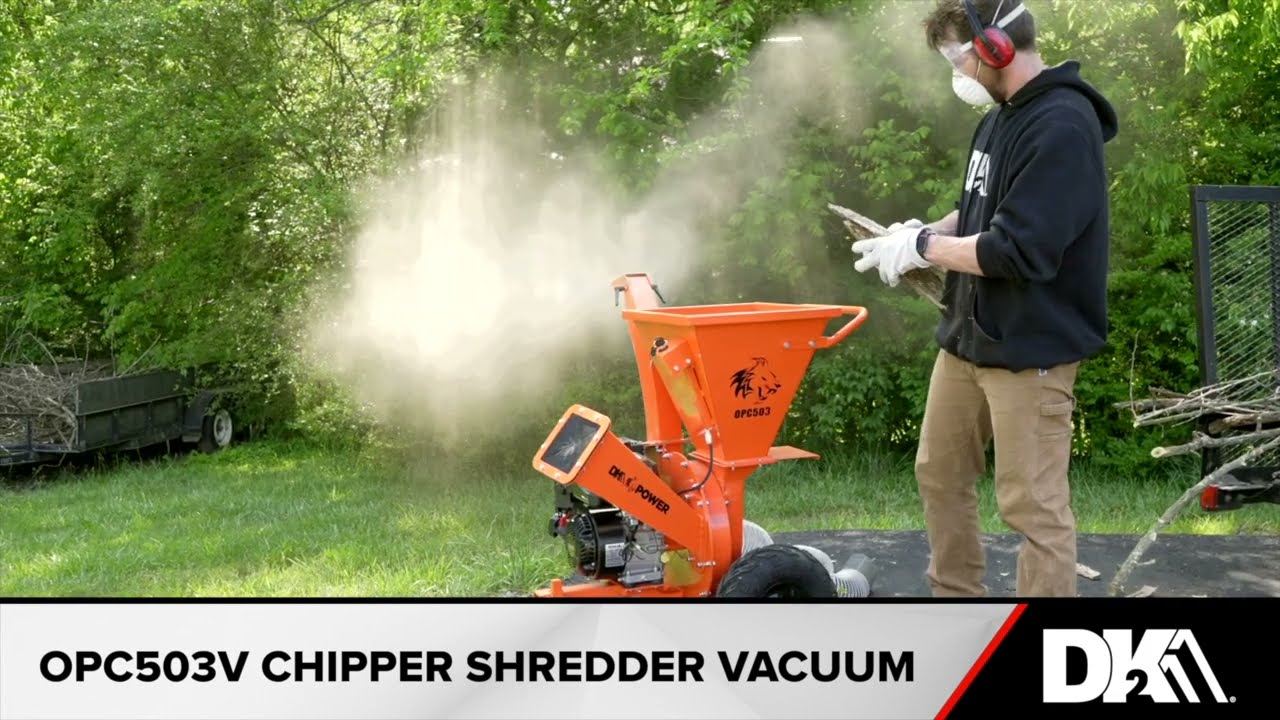 DK2 POWER | OPC503V 3-Inch Disk Chipper Shredder & Vacuum Combo | Powered by KOHLER®