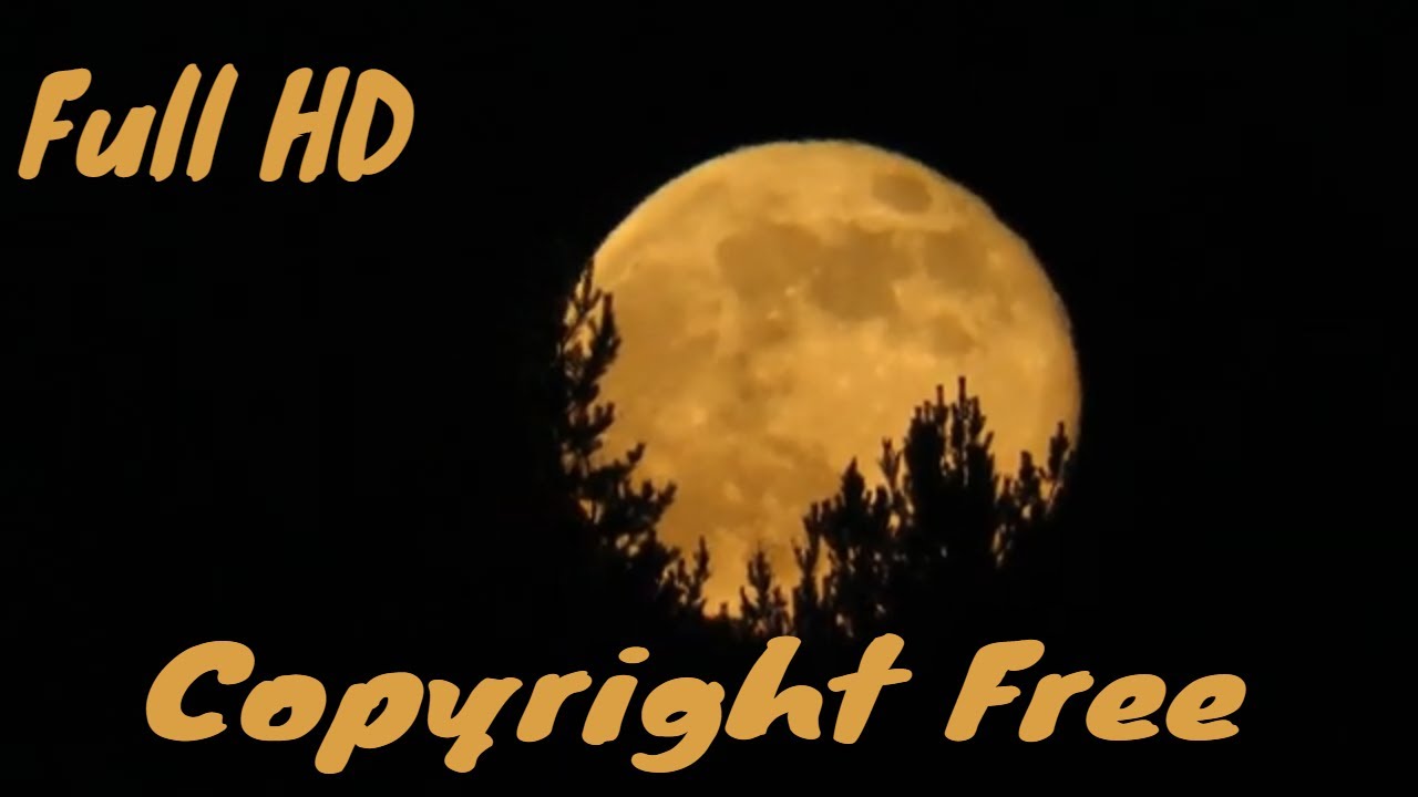 Time Lapse Video Of A Moon Rising | Copyright Free Footage | Full HD
