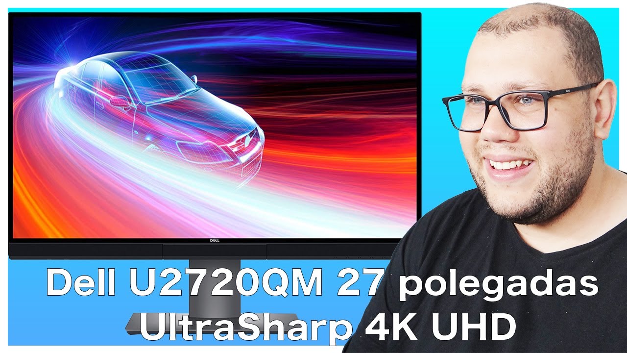 Dell U2720QM 27 polegadas UltraSharp 4K UHD, IPS monitor de bisel ultrafino HDMI, DisplayPort, USB C