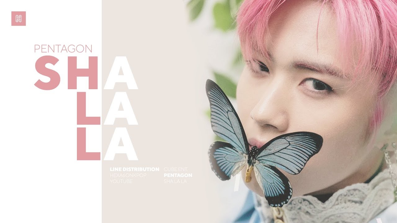 PENTAGON - SHA LA LA Line Distribution (Color Coded) | 펜타곤 - 신토불이