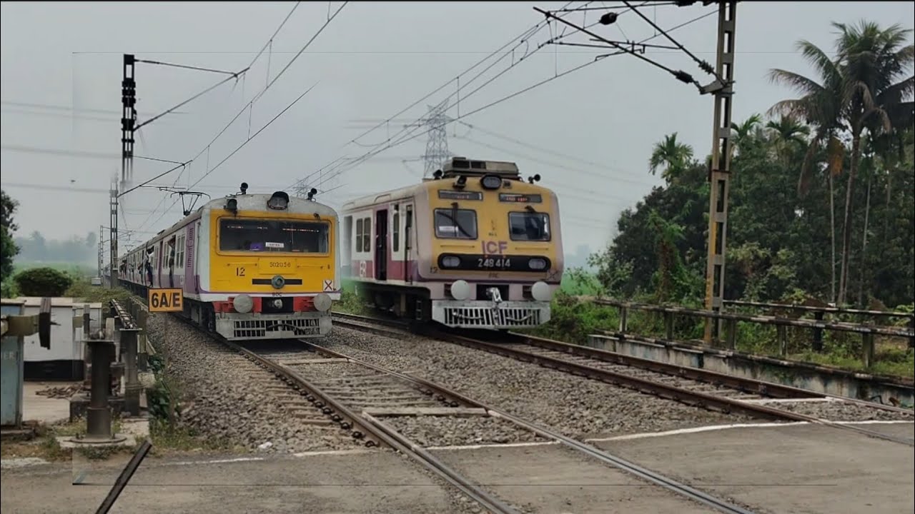 🔥Indian Railway ICF Vs Medha local train crossing🚊railgate🚧