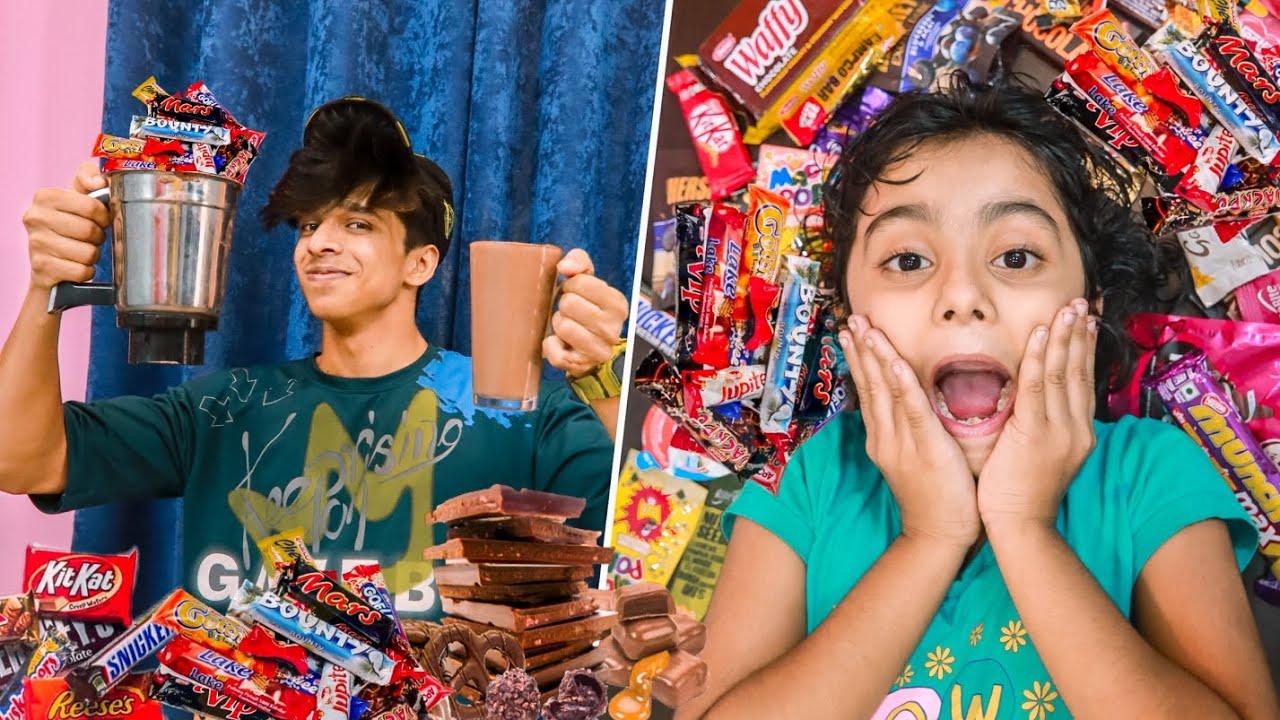MIXING 100 Different types of CHOCOLATE Together & Drinking IT!!🤮🤢