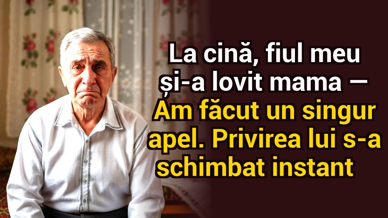 La cină, fiul meu și-a lovit mama — am dat un telefon și fața lui s-a schimbat pe loc