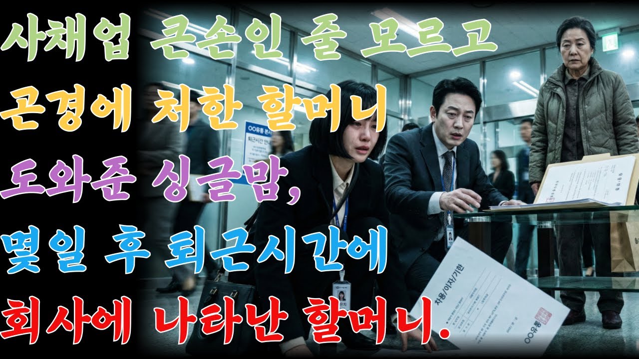 사채업 큰손인 줄 모르고 곤경에 처한 할머니 도와준 싱글맘, 몇일 후 퇴근시간에 회사에 나타난 할머니. 노후사연ㅣ사연라디오ㅣ오디오드라마ㅣ오디오북ㅣ감동사연