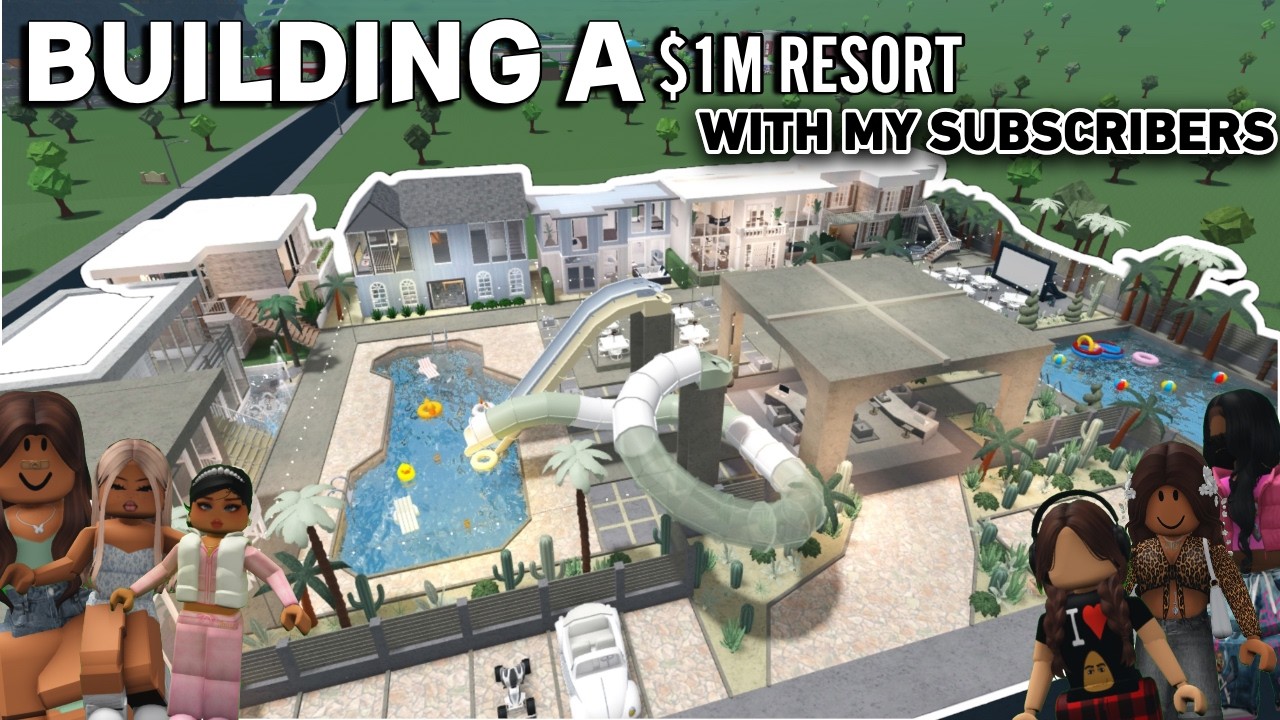 HOLIDAY RESORT BUILD BATTLE WITH MY SUBSCRIBERS IN BLOXBURG