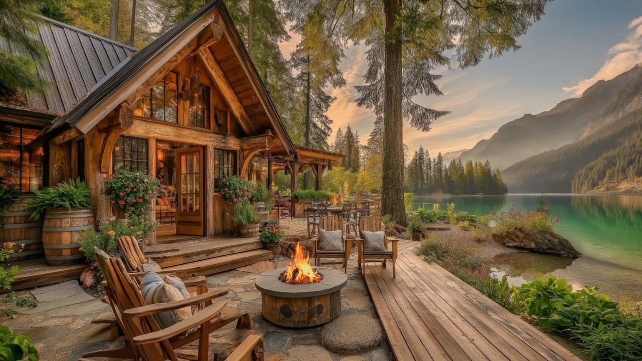 Quiet Spring Morning Lake Cabin 🌸 Birds Singing & Relaxing Nature Sounds