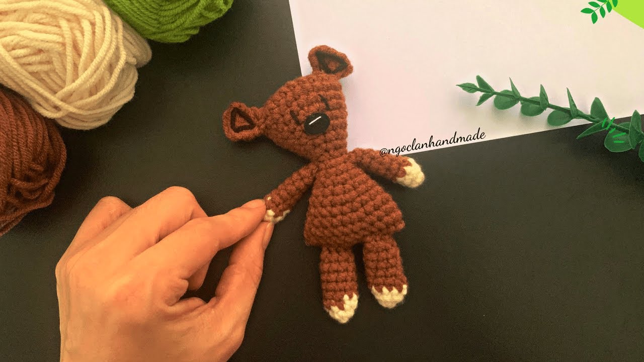 [English Sub] Mr Bean's Teddy bear crochet tutorial Hướng dẫn móc gấu Teddy Mr Bean