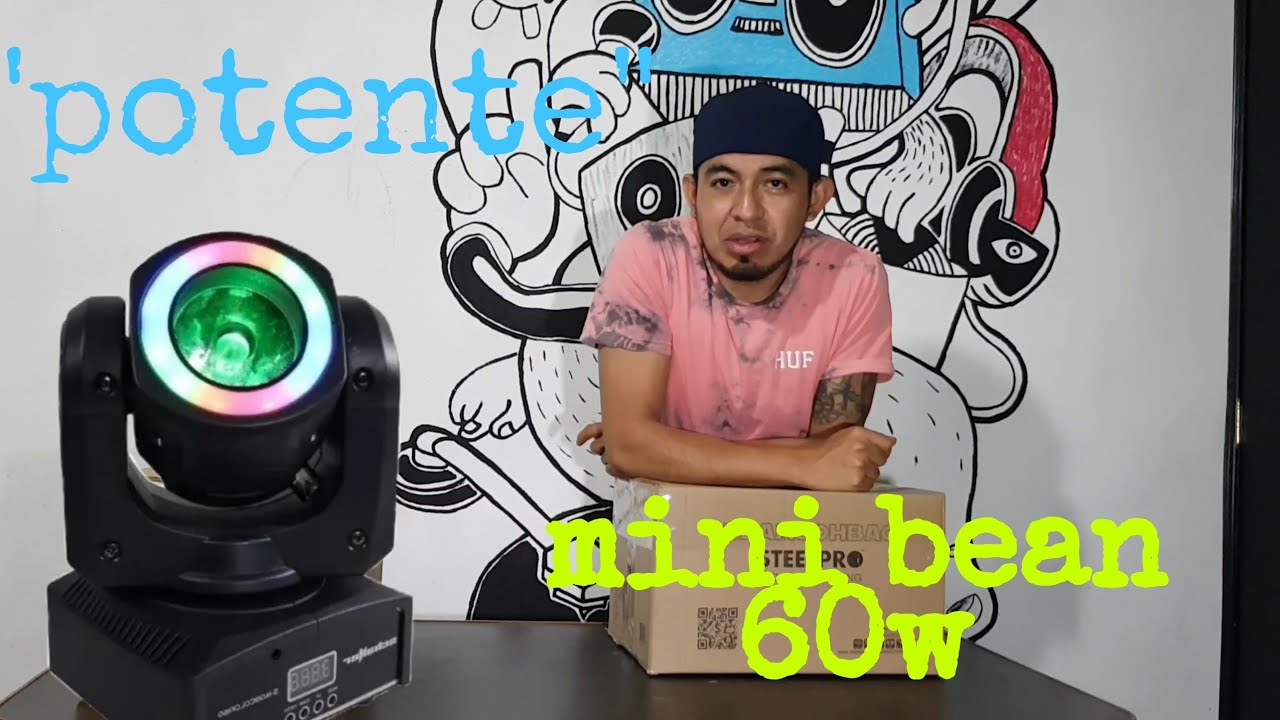 😉mini beam 60w steelpro, con aro de luz😱