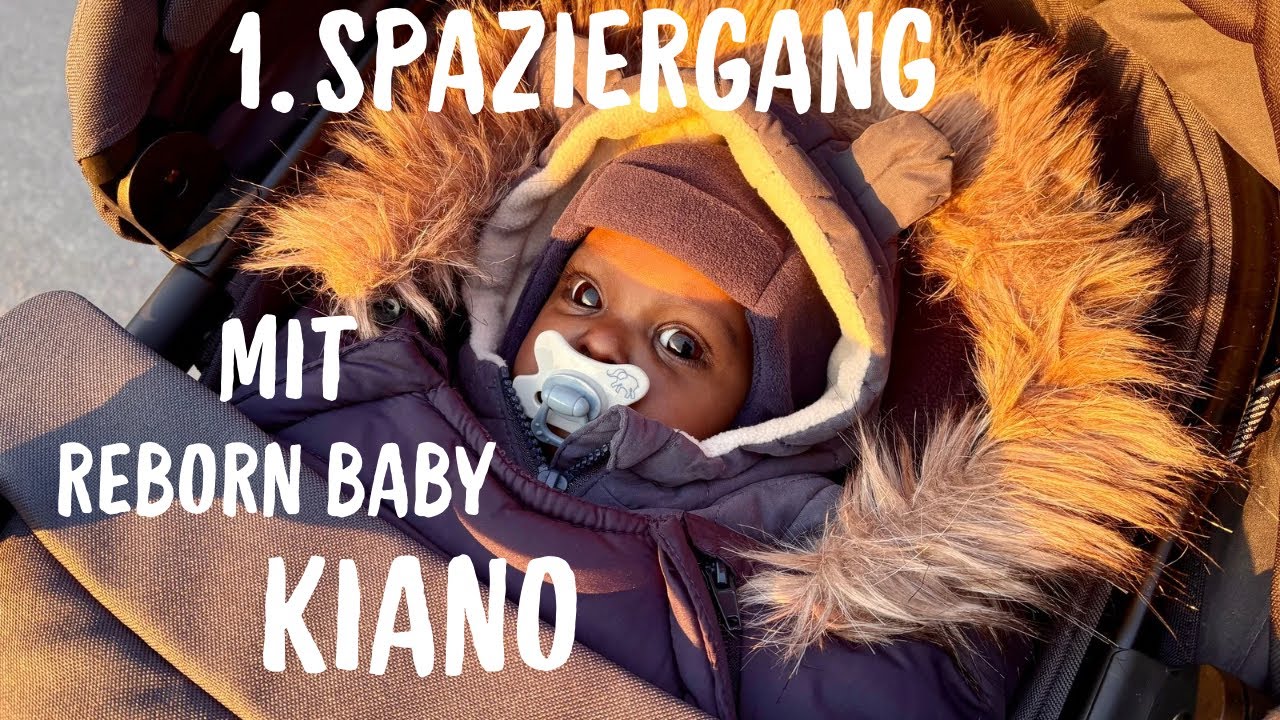 🌹Es gibt viel zu erzählen ➕1. Spaziergang mit Reborn Baby KIANO 🌅 mit kleinem Gag! 🚜😅 #reborn #doll