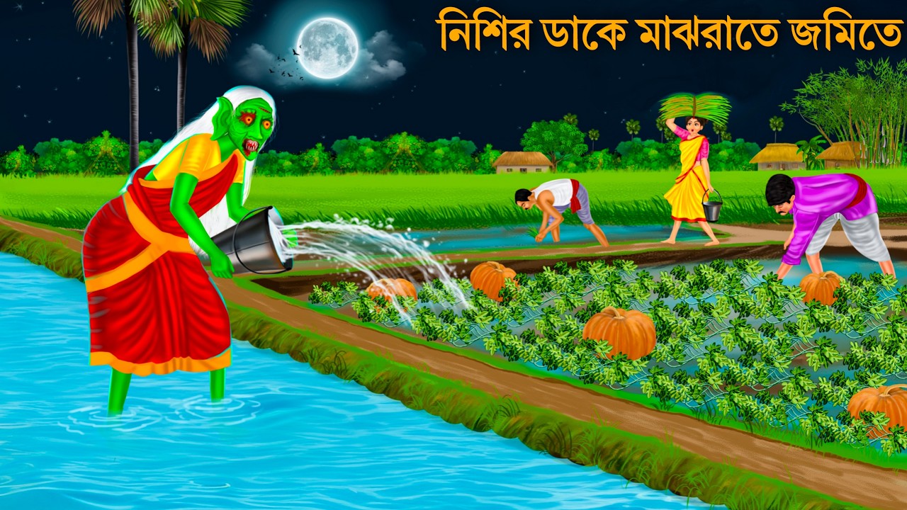 মাঝরাতে উঠে চাষের জমিতে | Bhuter Cartoon | NISHIR DAAK | Bengali Horror Stories | Notun Bangla Golpo