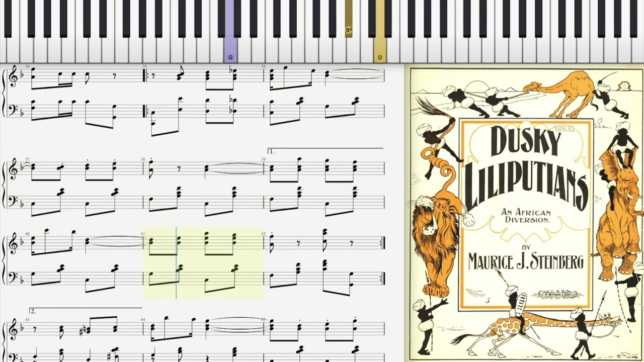 Dusky Lilliputians by Maurice Steinberg (1900, Cake Walk piano)