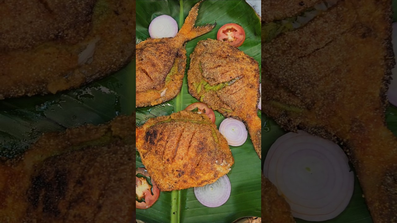 Bharlela paplet 😍 #paplet #fishfry #islam #