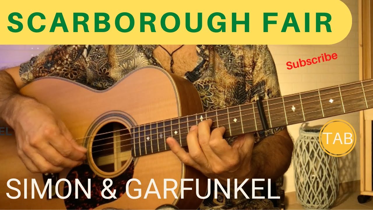 Scarborough Fair by Simon & Garfunkel, Guitar Tutorial + TAB  #scarboroughfair #tutorial