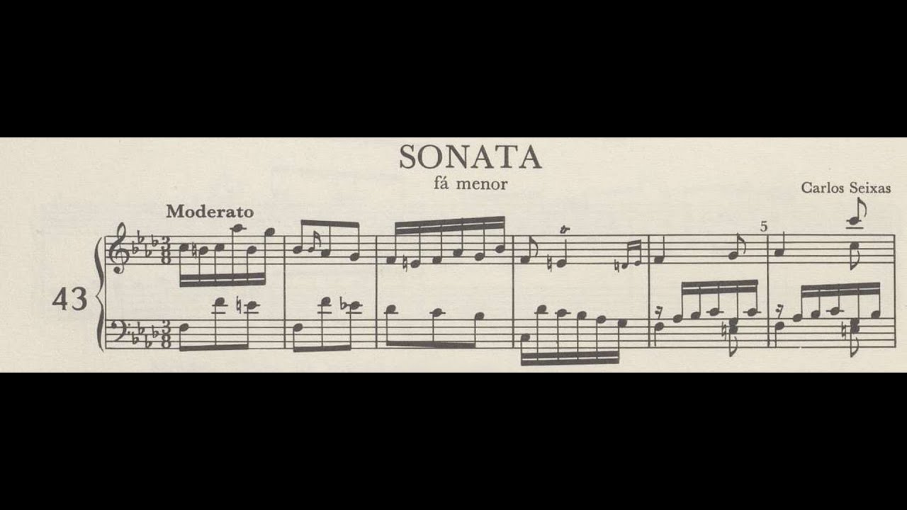 Carlos Seixas - Sonata No. 43 in F minor (Clavichord) w/ sheet music