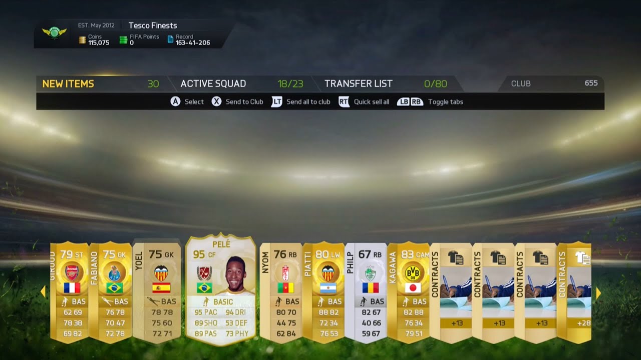 FIFA 15 - PELE IN A FREE PACK