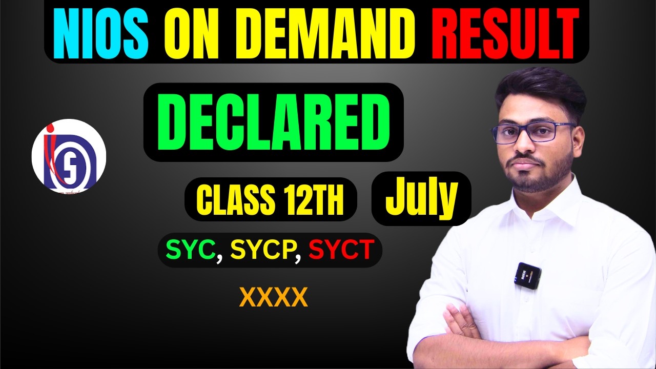 nios on demand result declared  | JULY 2026 3rd block | no failed | 100% pass | result update #nios