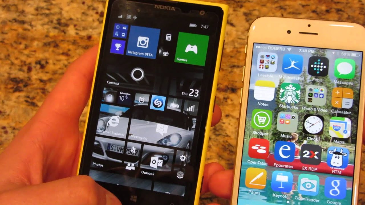 IPhone 6 vs Nokia Lumia 1020 / ios 8 vs windows phone 8.1