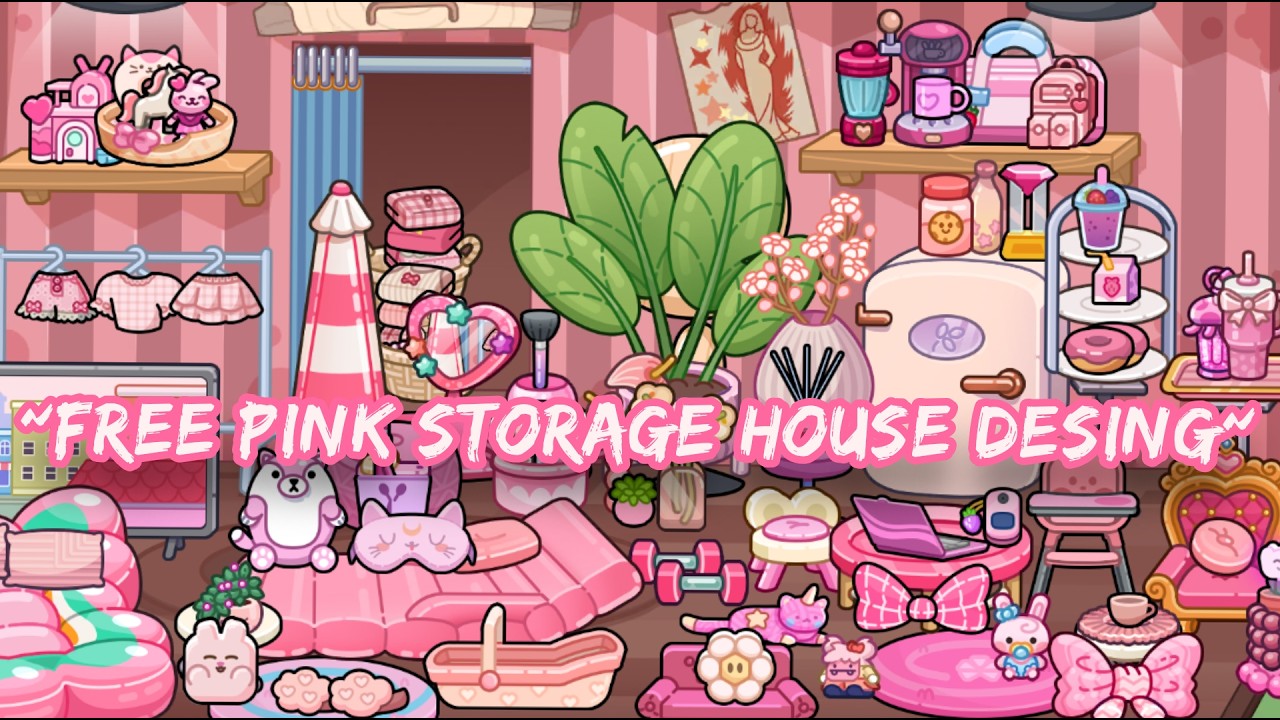 FULL PINK STORAGE HOUSE DESING IDEA!!!AND SAD STORY🥺😭🌸