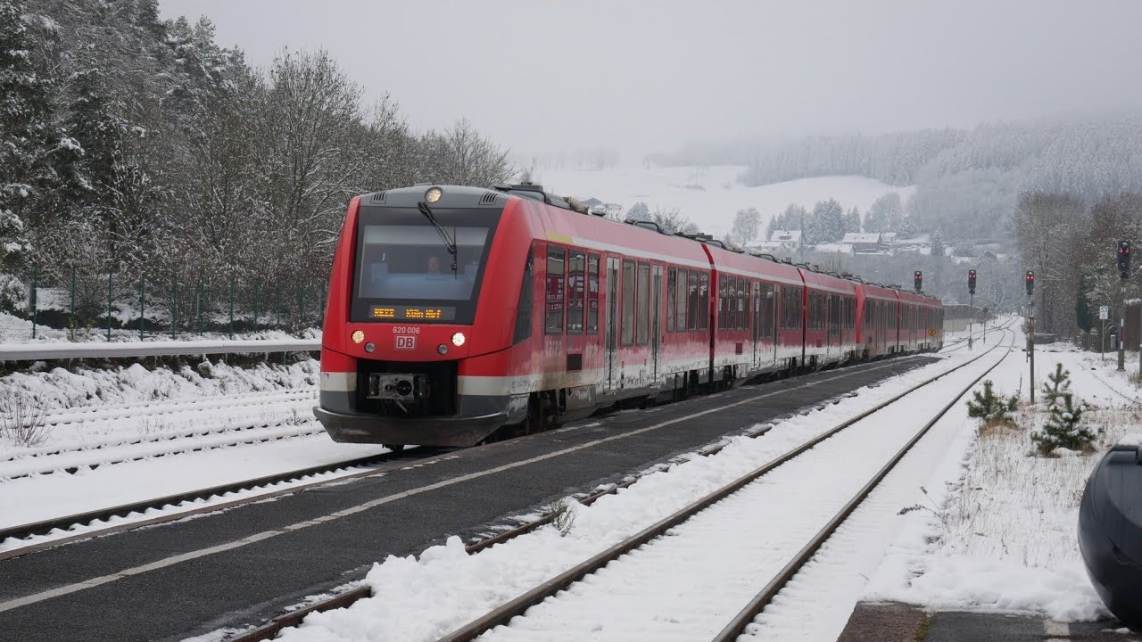 Eisenbahnverkehr in Kall und Euskirchen Mit Br 620 650 (4K)