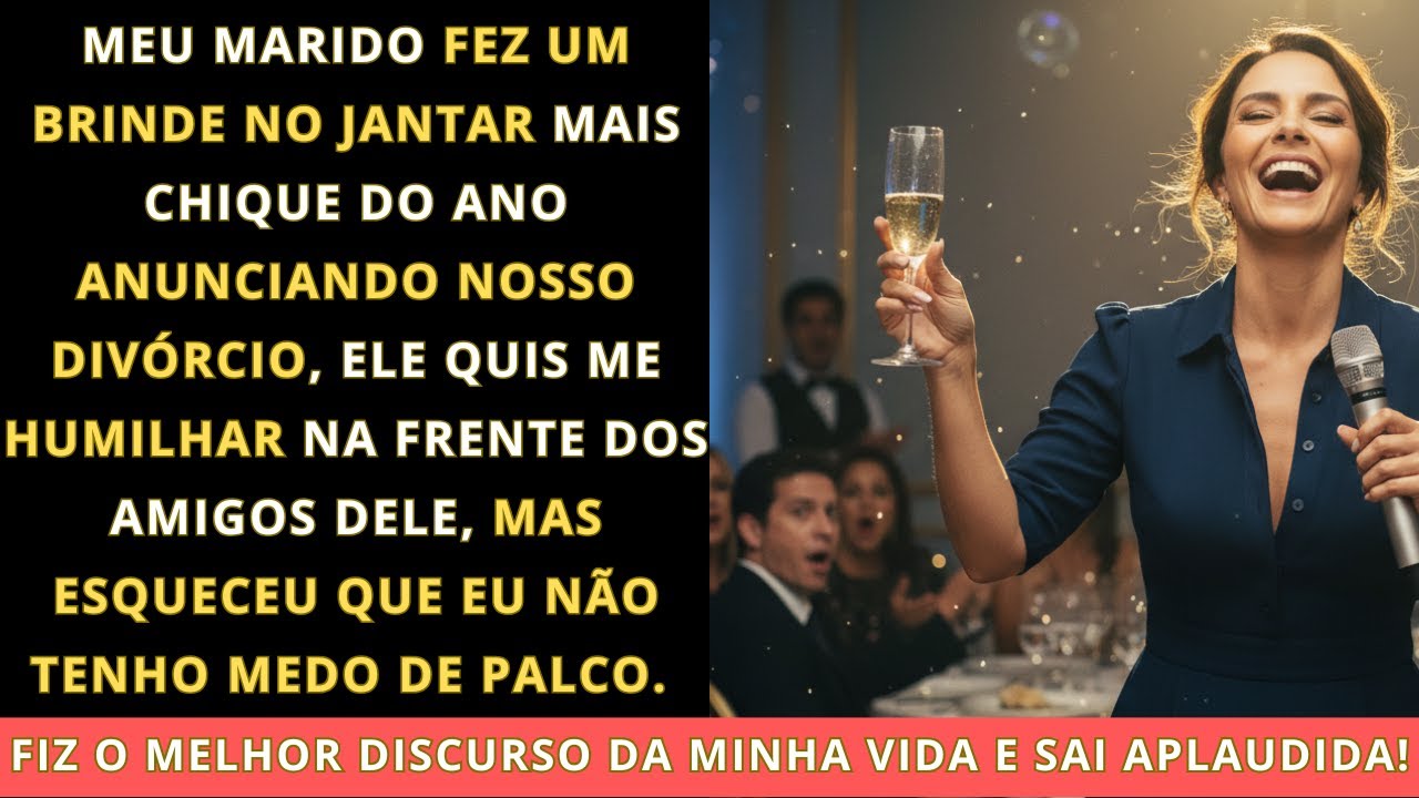 Ele fez um brinde: 