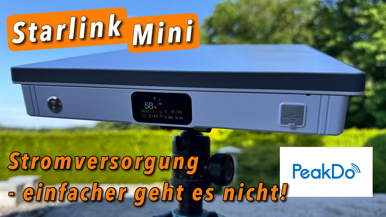 Starlink Mini mit Strom versorgen 📡 🔋 - PeakDo LinkPower 1  (Einfacher geht es nicht!)