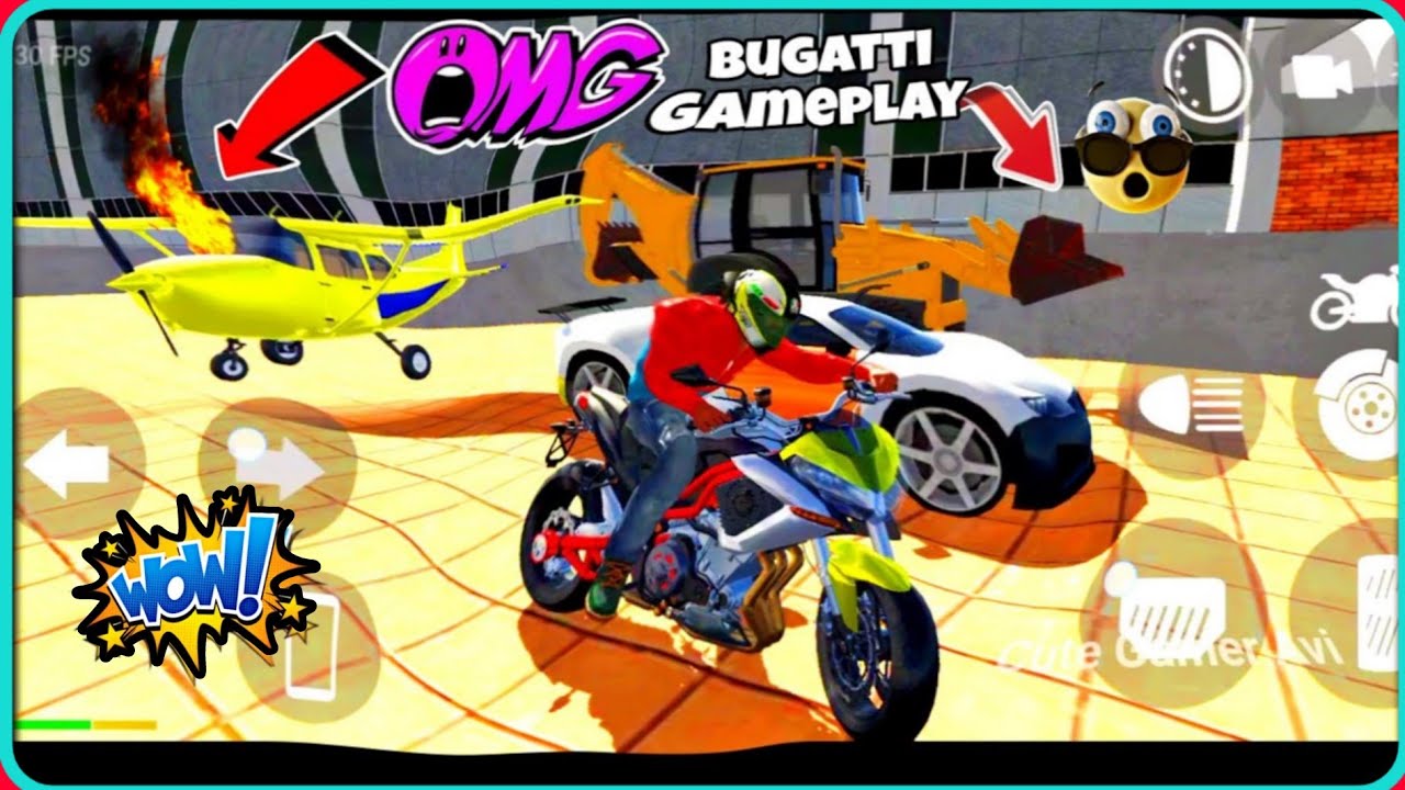 🎮Franklin order by1️⃣Bugatti v2car & 1️⃣Jcb in Indian🇮🇳 bikes Driving 3D 🎮 Cute Gamer Avi