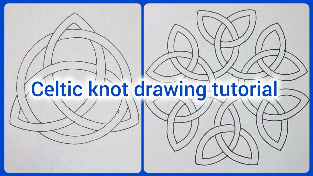 Easy Celtic knot drawing | Triquetra drawing | Trinity knot drawing