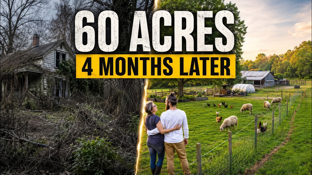 Couple turns NEGLECTED 60 ACRES into their DREAM HOMESTEAD // 4 Months in 30 Minutes