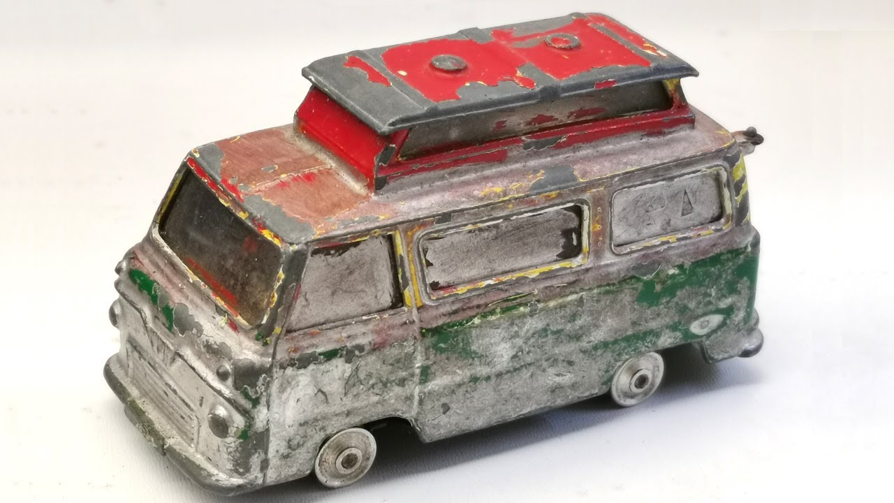 Реставрация корги Caravan Airborne Ford Thames nr 420. Производство стекла и жалюзи. Литая модель.