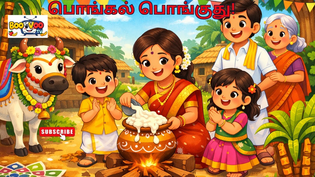 பொங்கல் வந்தாச்சு 🍚 |பொங்கல் பொங்குது 🎉|பொங்கலோ பொங்கல்|பொங்கல் திருவிழா பாடல் 🌾 | குழந்தைகள் பாடல்