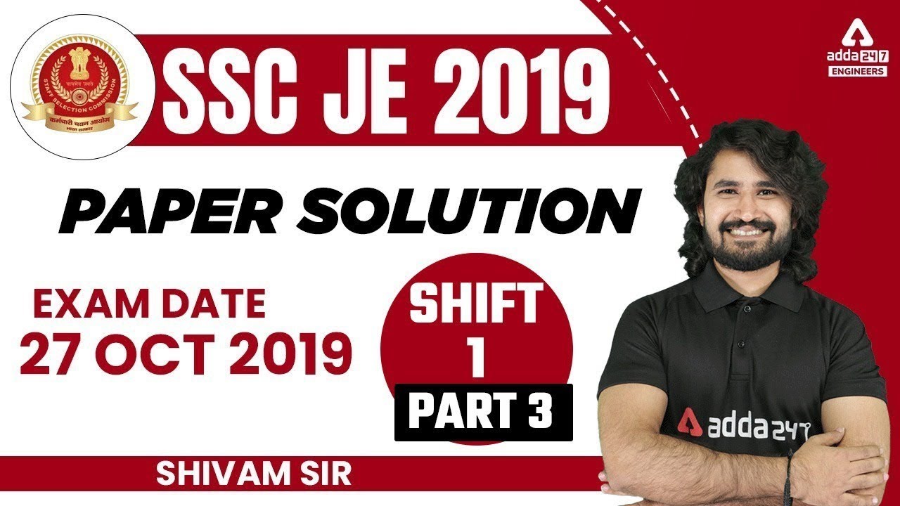 SSC JE 2022 | SSC JE Mechanical Previous Year Question Paper | By Shivam Sir