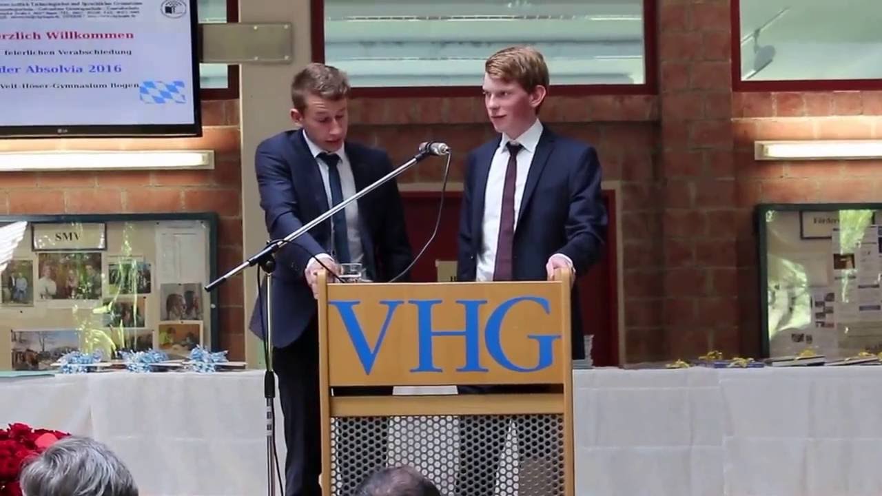 Abiturrede/ Abirede 2016 am VHG Bogen