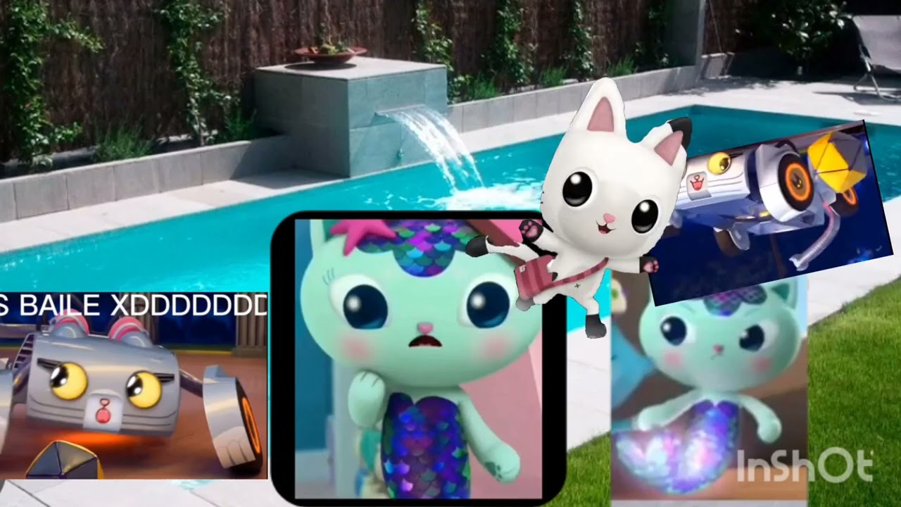 Gatirena.Exe Y Kitty Falsa Tiran A Pandy En La Piscina Y Son Castigadas