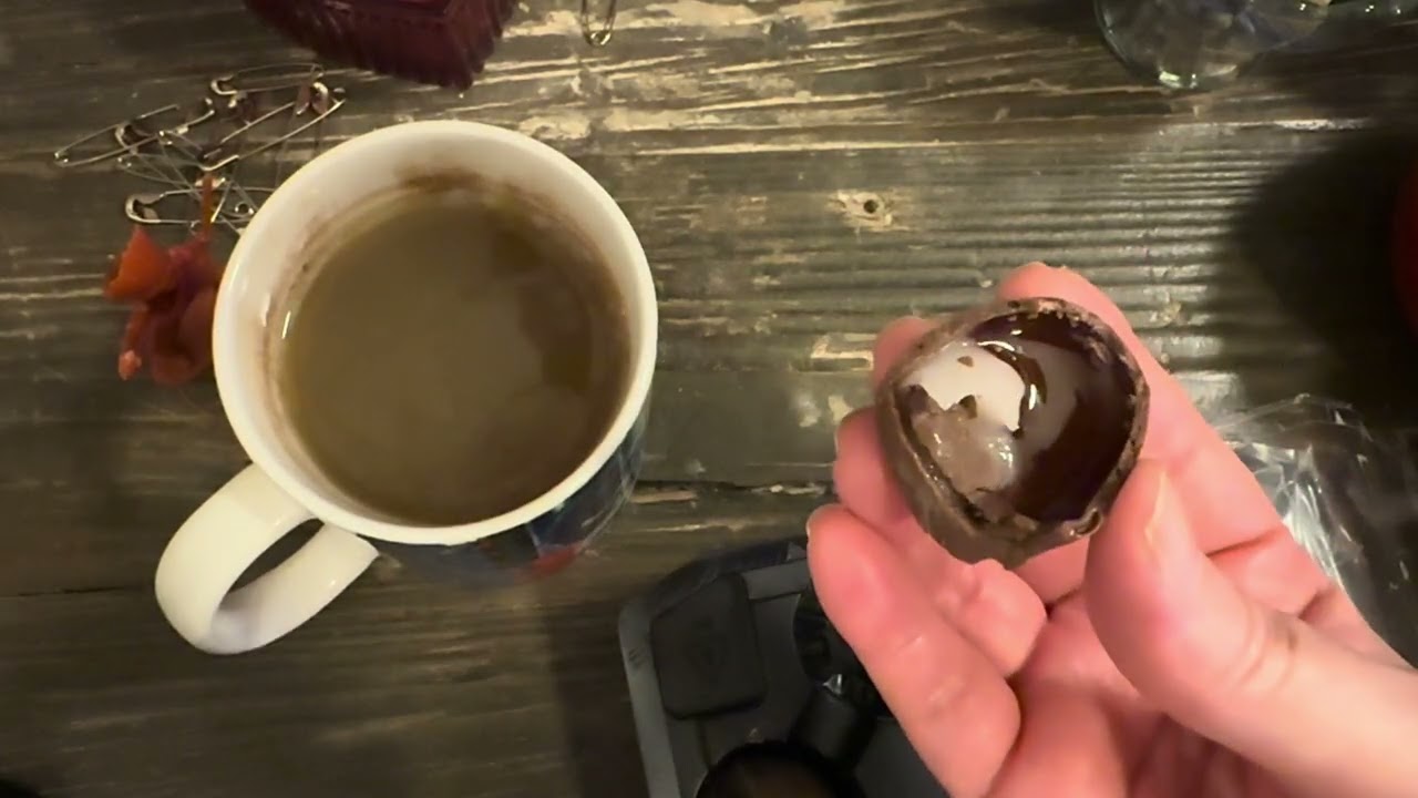 ASMR eating chocolate covered cherries 🍒🍫🍒 talking softly 