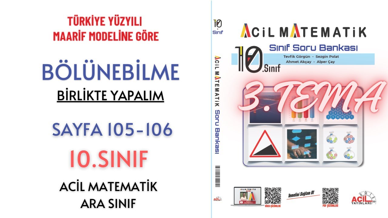 10.Sınıf Soru Bankası Bölünebilme Birlikte Yapalım Sayfa 105-106