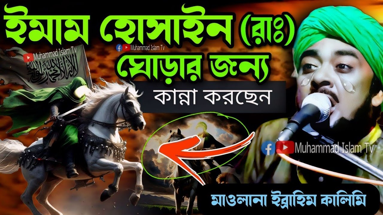 ইমাম ও হাসান হোসাইন [রাঃ] ঘোরার জন্য কান্না করছেন | ibrahim kalimi jalsa | ibrahim kalimi new waz