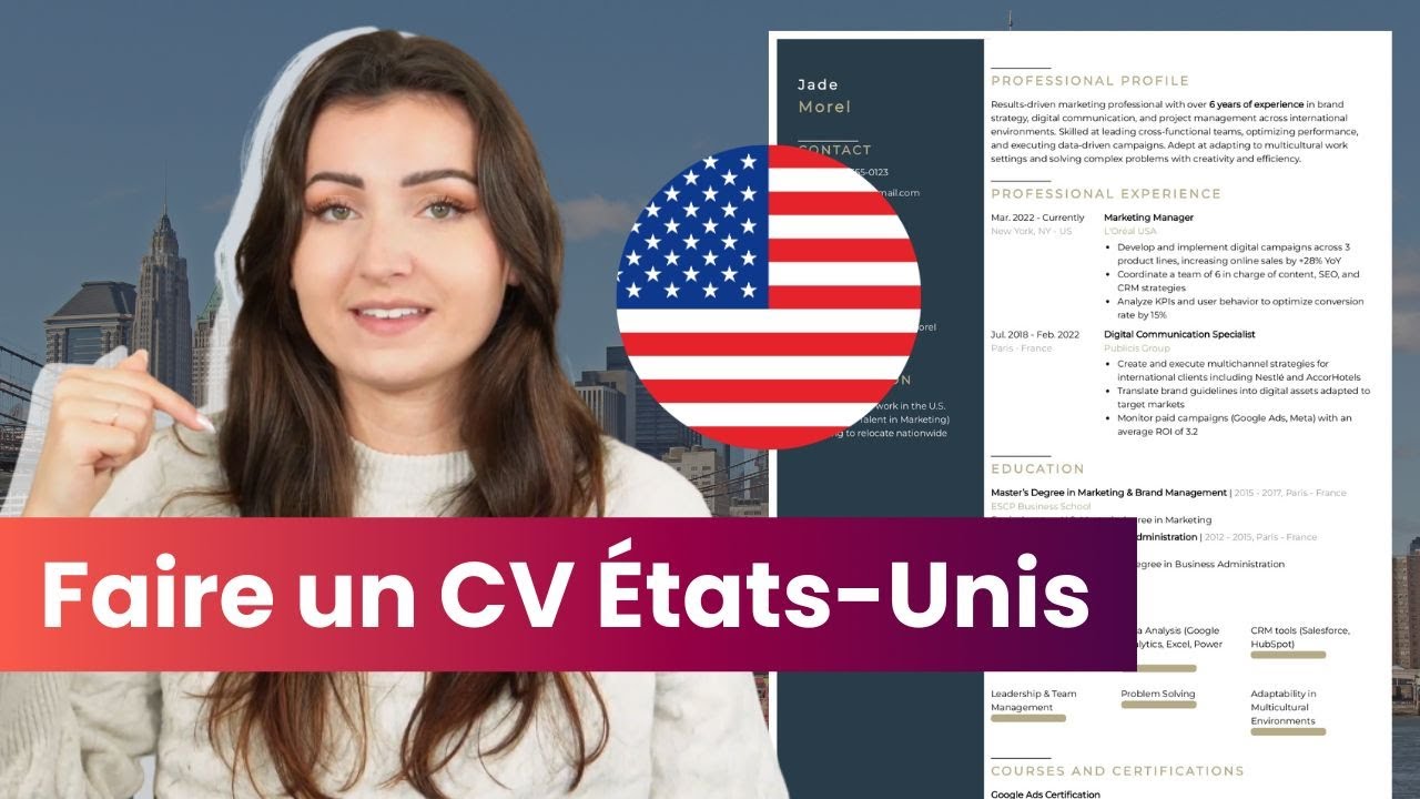 Comment faire un CV pour les États-Unis ? (USA)