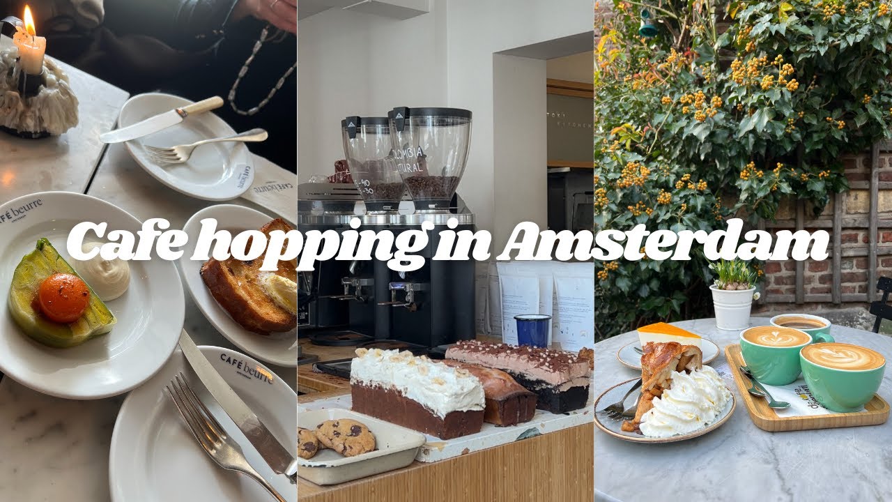 Cafe hopping in Amsterdam 🇳🇱 Dutch apple pie, pistachio brioche & Greek bougatsa
