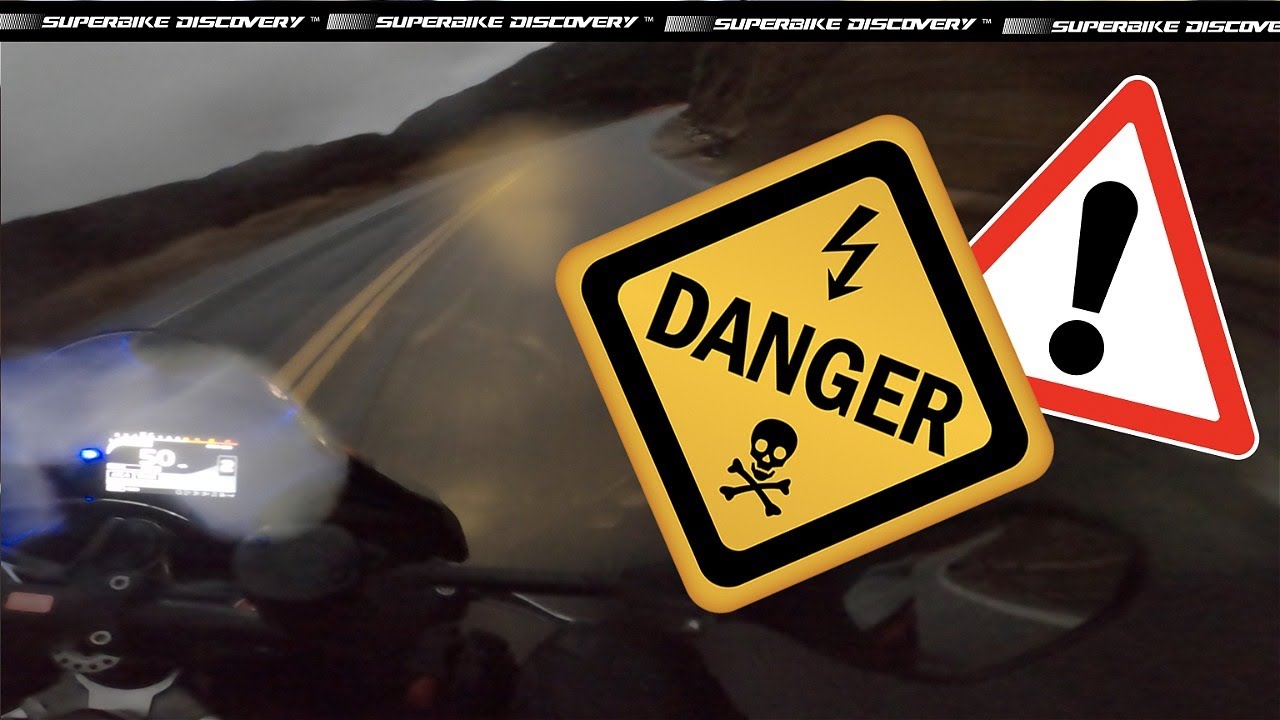 🌪 Dangerous Motorcycle Rain Storm Riding In The Mountains At Night ⛈