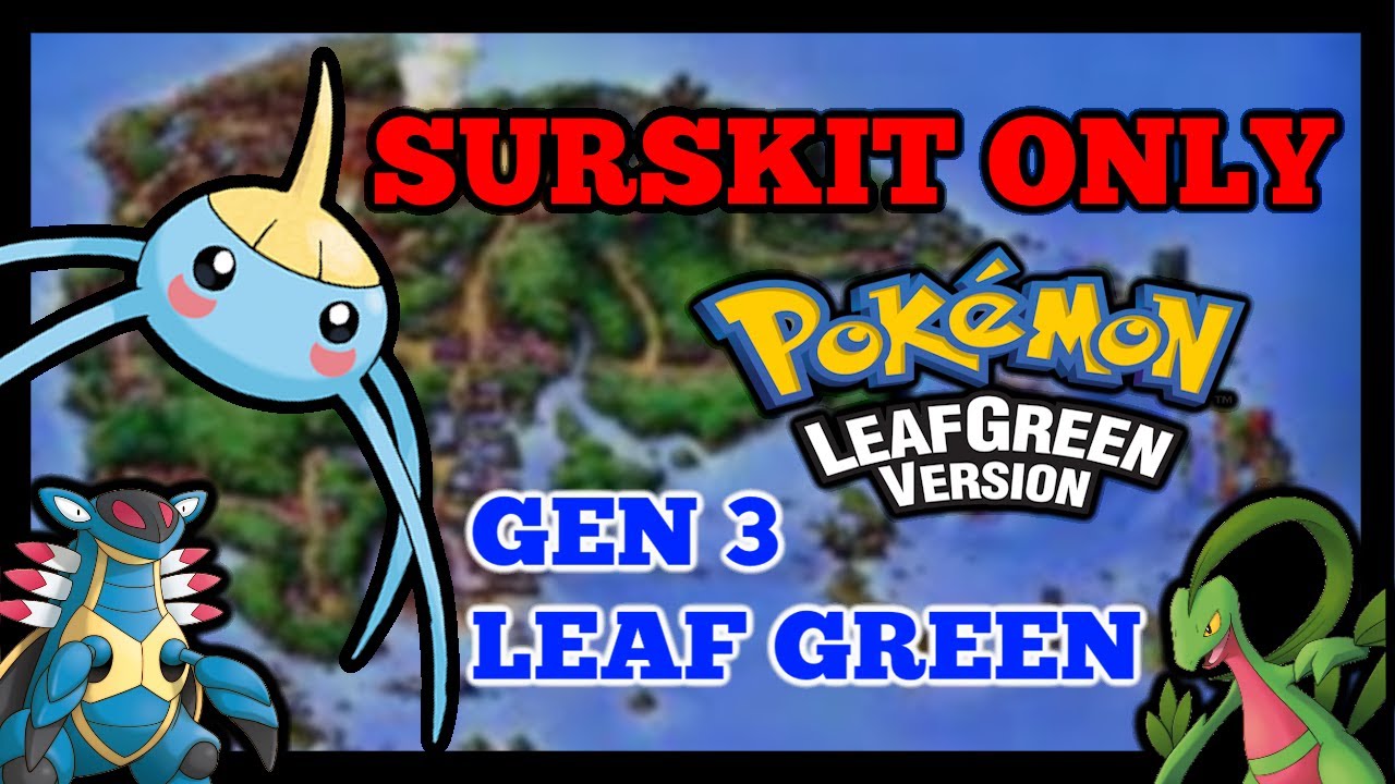 Сможете ли вы пройти Pokémon LEAF GREEN, используя ТОЛЬКО Surskit? | Испытание с одним покемоном ...