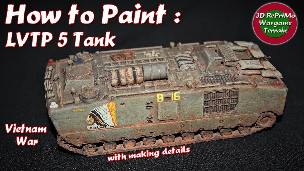 Tutorial: How to Paint 1/72 LVTP 5 Tank/Painting Guide/ Bemalung Landing Vehicle/Vietnam War