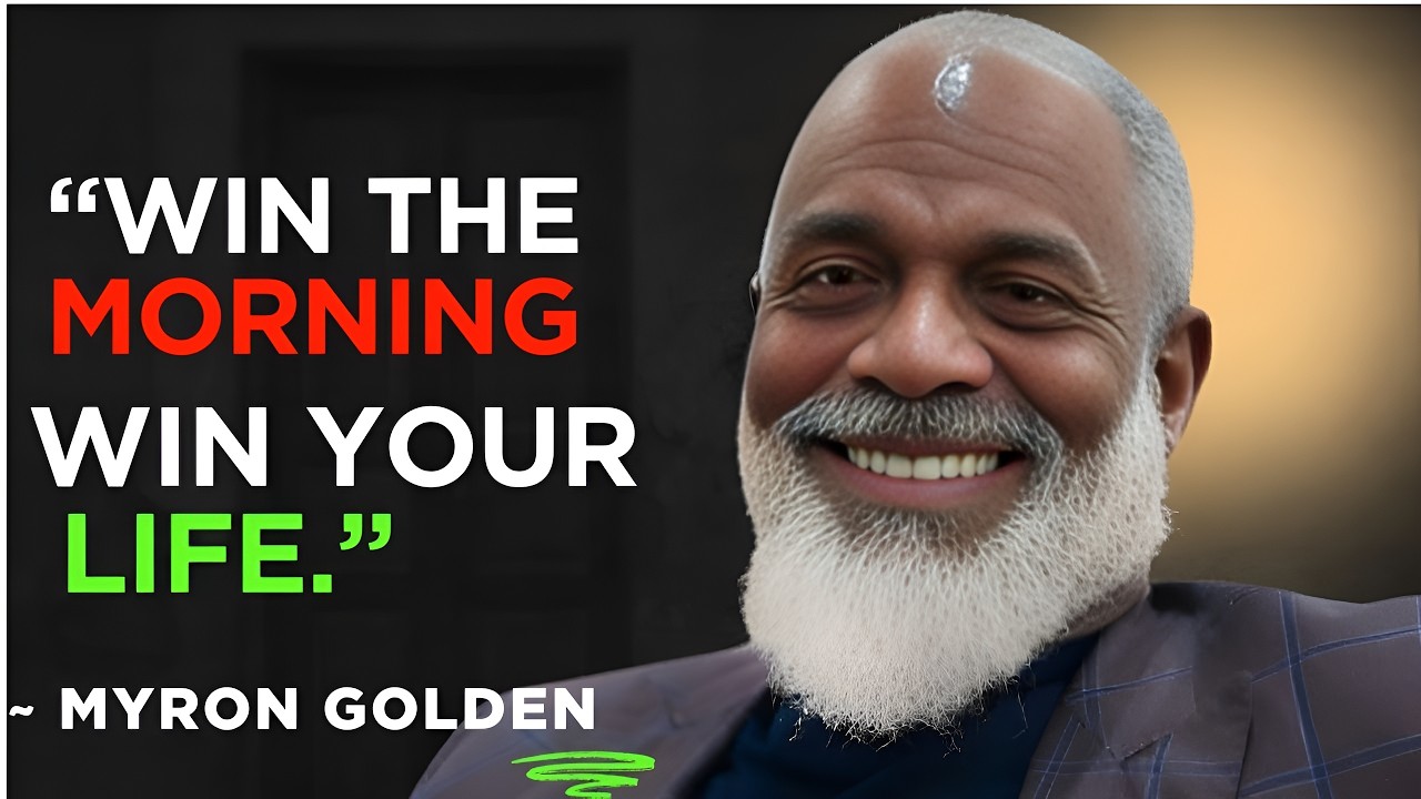 “Nobody Is Coming to Save You… Say This Every Morning.” ~ MYRON GOLDEN | Motivation Mindset