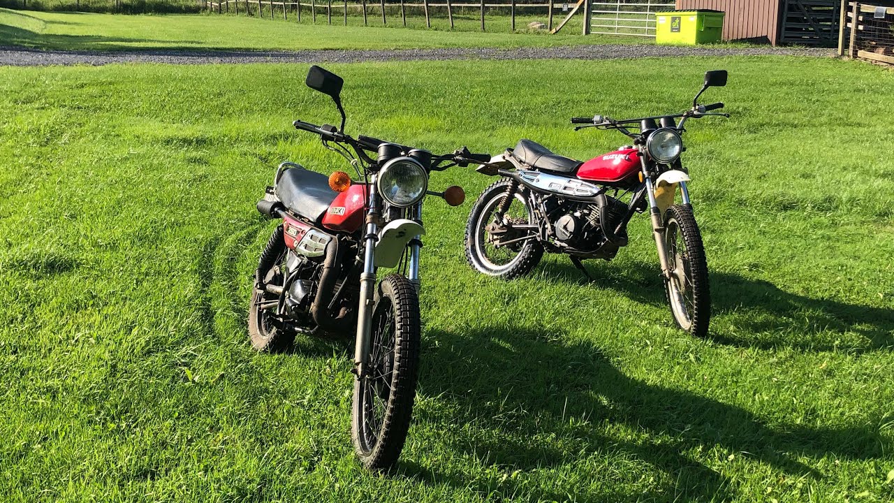 A trip with two classic Suzuki TS250 savages.