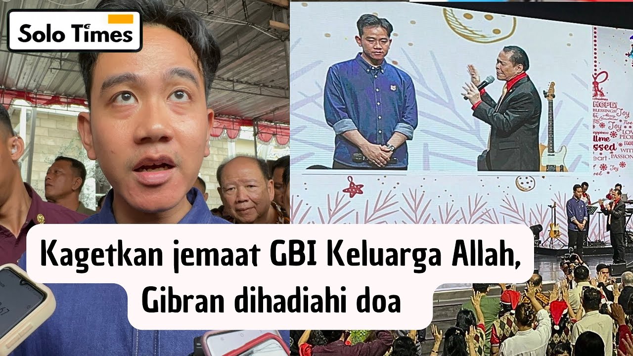 Kunjungi GBI Keluarga Allah, Solo, Wapres Gibran Dapat Doa dari Jemaat.