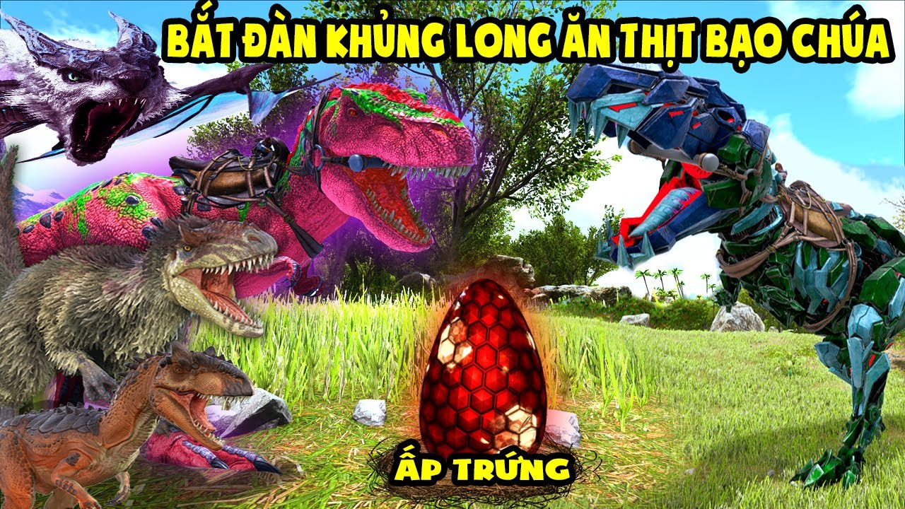 ARK: Lost Island #20 MÌNH BẮT ĐƯỢC ĐÀN KHỦNG LONG ĂN THỊT BẠO CHÚA VỀ CHUẨN BỊ ĐÁNH BOSS -TÝ TIỀN TỈ