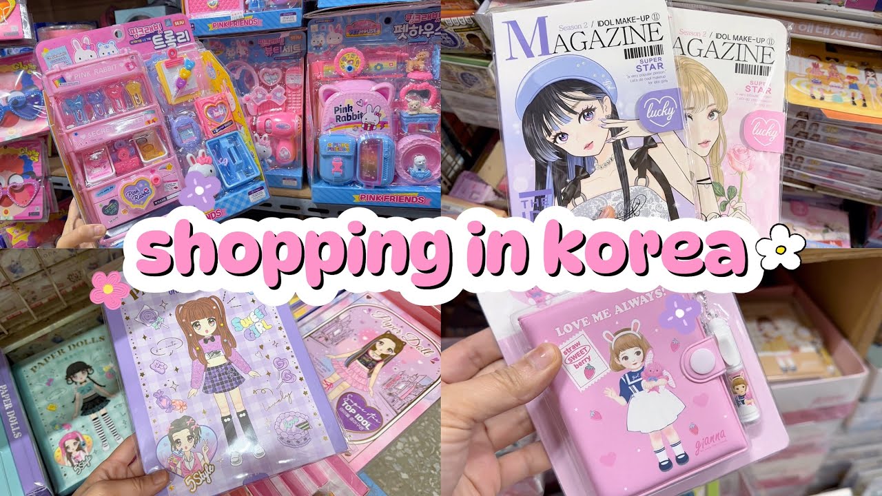 shopping in korea vlog 🇰🇷 cute stationery haul 🎀 Kpop dress up,  secret diary & more!