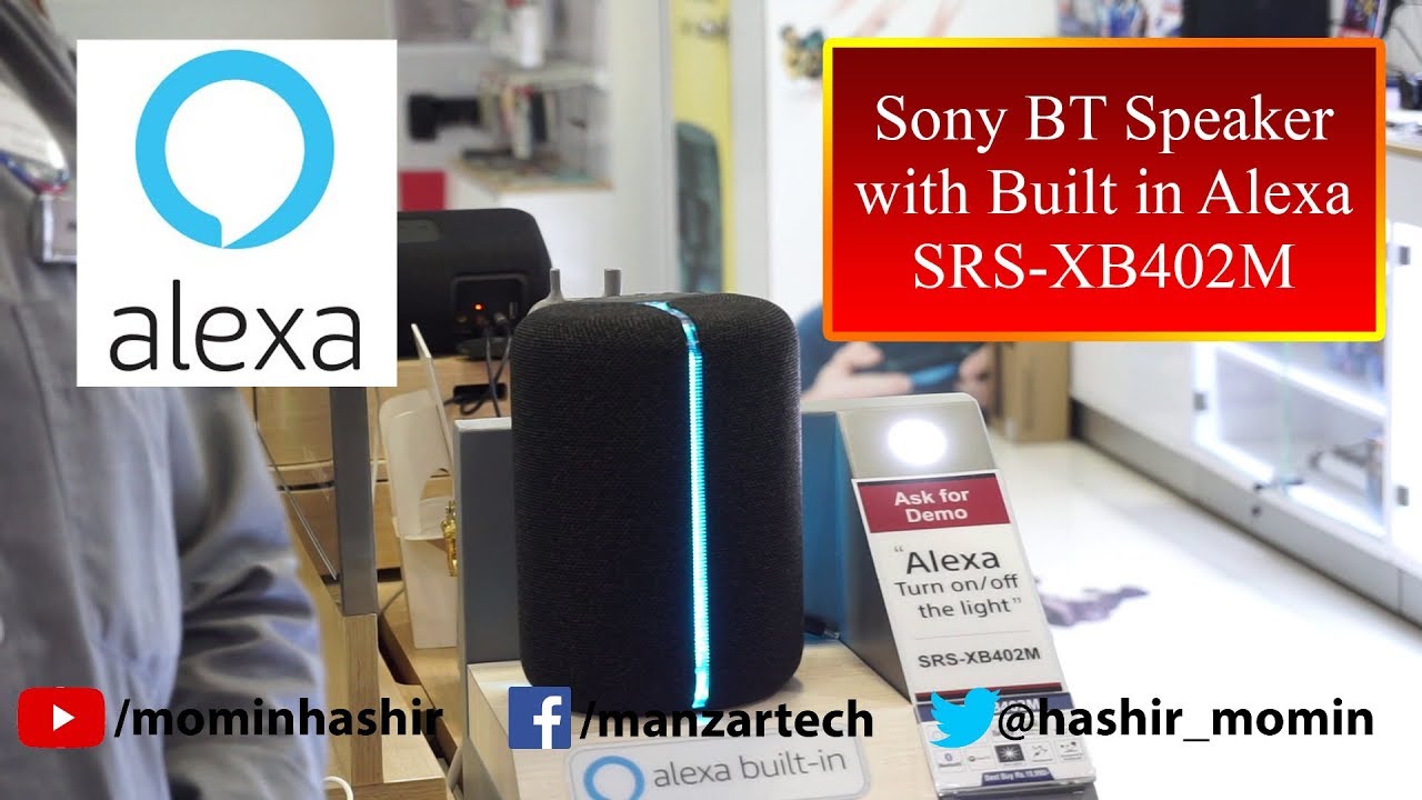 Sony SRS-XB402M Extra Bass Alexa Built-in Bluetooth Wireless Portable Speaker with Party Lights