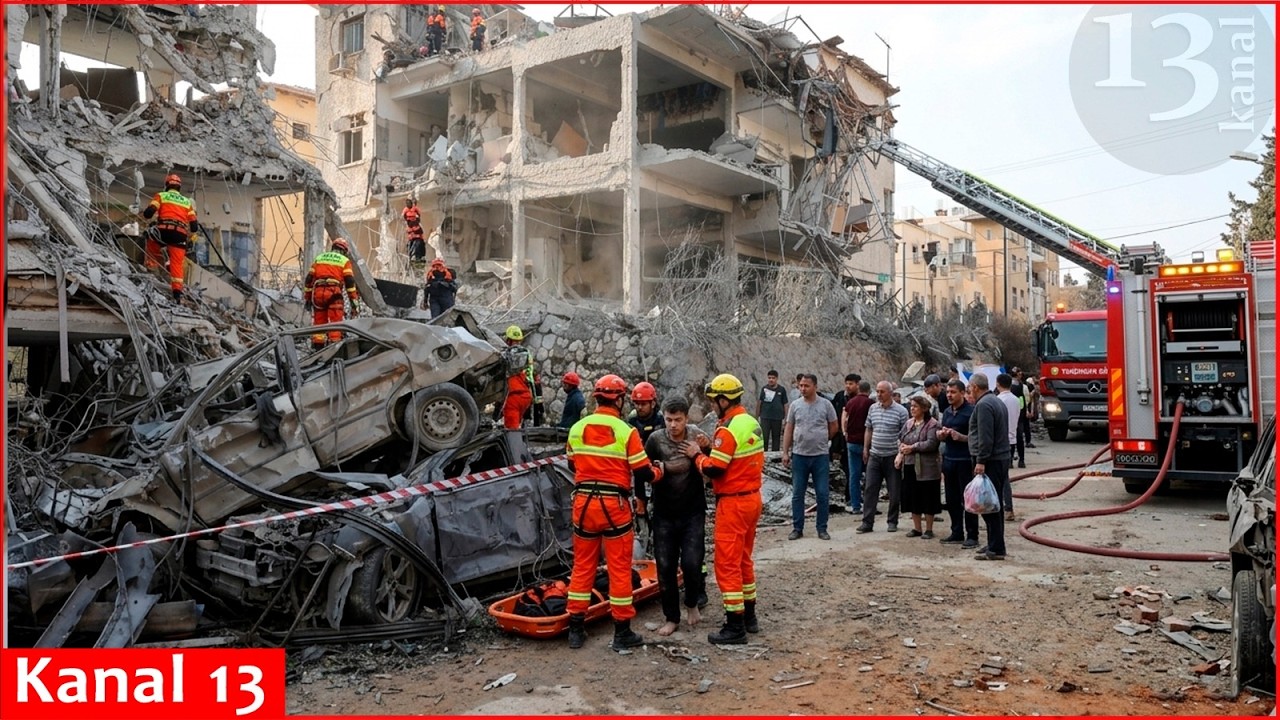 Footage of destruction in Israel&rsquo;s Ramat Gan city after Iranian strike